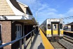 Westbound LIRR Train # 8765, being led by C3 Cab Car # 5008, arrives into Bay Shore Station.